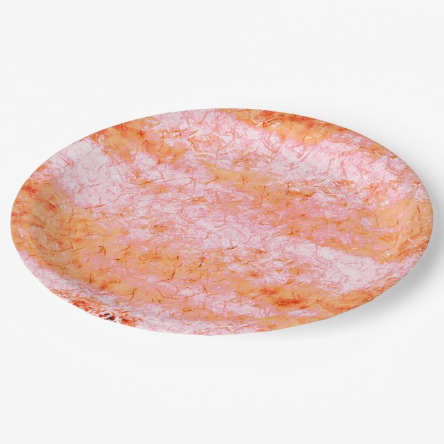 Falsa pele de salmão, com partes clareadas paper plate (Angled)