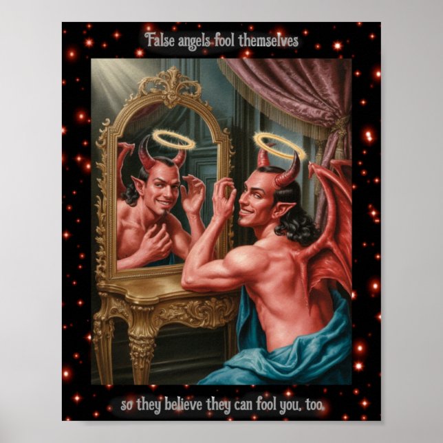False Angels Fool Themselves Poster Print Wall Art (Front)