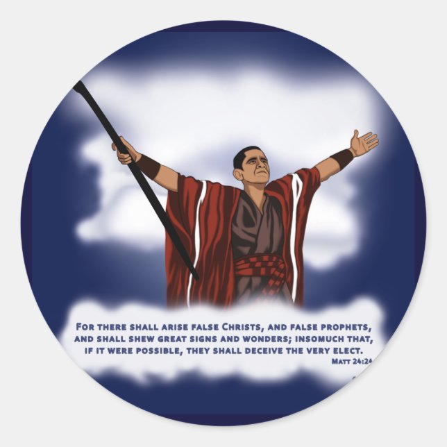 False Christ (Obama) Classic Round Sticker (Front)