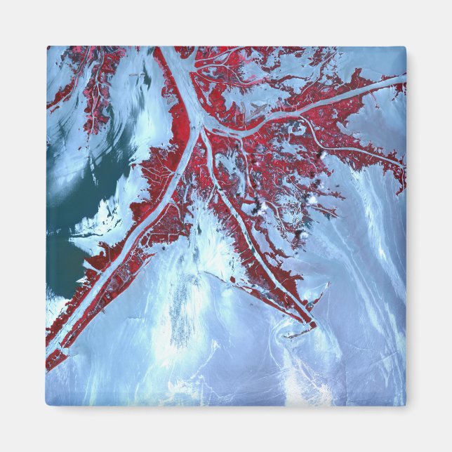 False colour satellite magnet (Front)