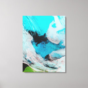 False colour view of Polynya (open water) Canvas Print