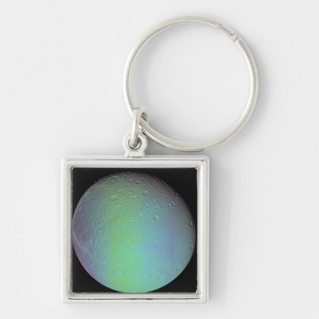 False colour view of Saturn's moon Dione Key Ring (Front)