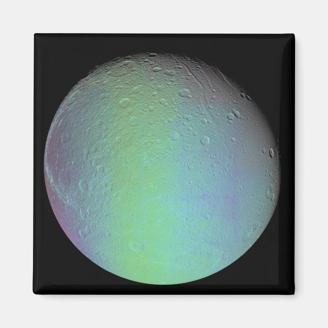 False colour view of Saturn's moon Dione Magnet (Front)
