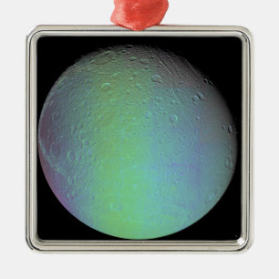 False colour view of Saturn's moon Dione Metal Tree Decoration