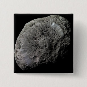 False-colour view of Saturn's moon Hyperion 15 Cm Square Badge