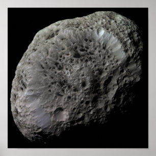 False-colour view of Saturn's moon Hyperion Poster