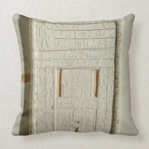 False door of Sheshi, c.2300-2200 BC (painted lime Cushion