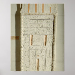 False door of Sheshi, c.2300-2200 BC (painted lime Poster