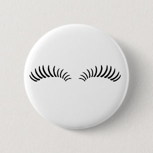 False Eye Lashes 6 Cm Round Badge