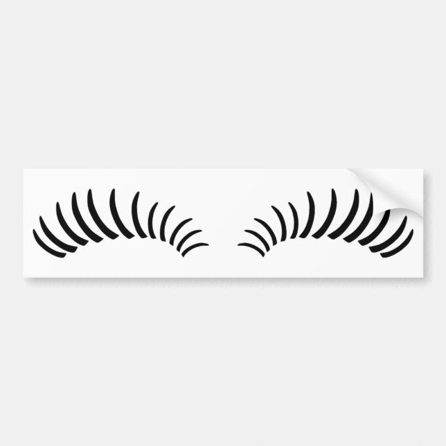 False Eye Lashes Bumper Sticker (Front)