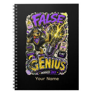False Genius Personalised Funny Sarcastic Notebook