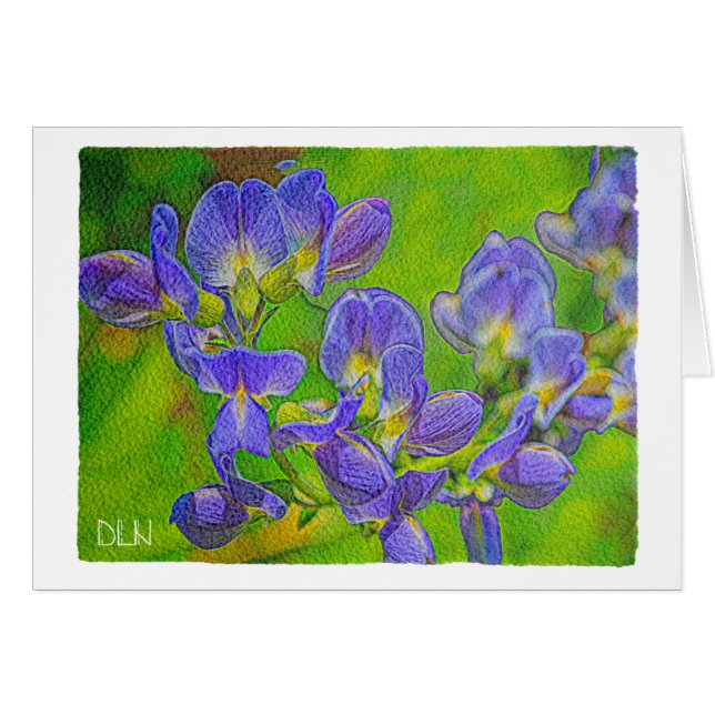 False Indigo/Floral  Art/Watercolor Look (Front Horizontal)
