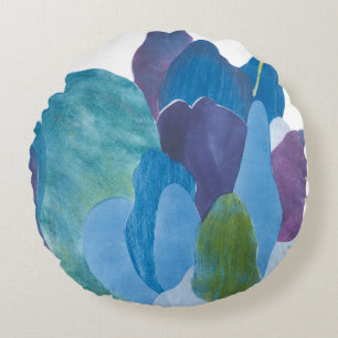 False Indigo I Round Cushion