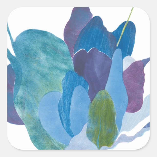 False Indigo I Square Sticker (Front)