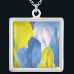 False Indigo III Silver Plated Necklace<br><div class="desc">Floral</div>