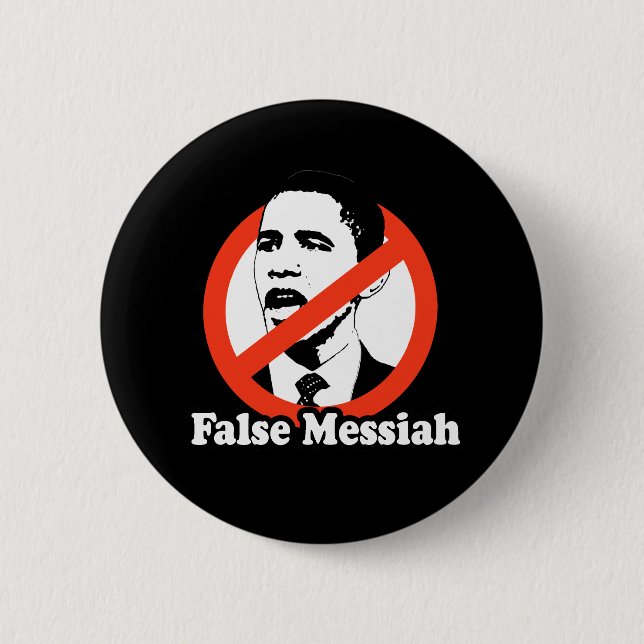 FALSE MESSIAH 6 CM ROUND BADGE (Front)