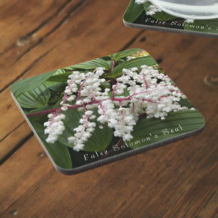 False Solomon's Seal Flowers Floral Coaster