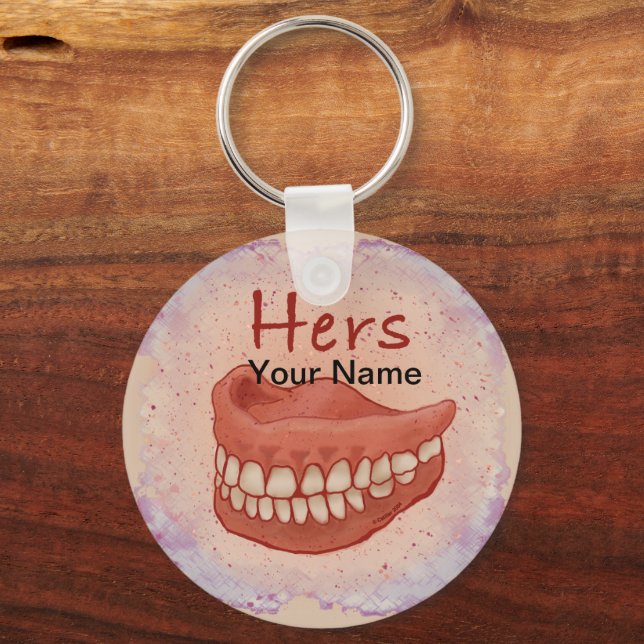 False Teeth Grandma custom keychain (Front)