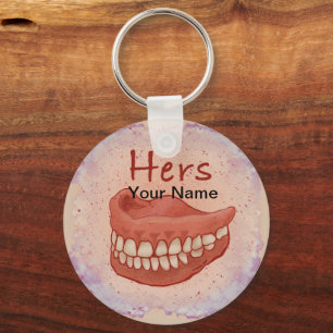 False Teeth Grandma keychain