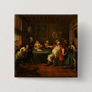 Falstaff Examining his Recruits from Henry IV 15 Cm Square Badge