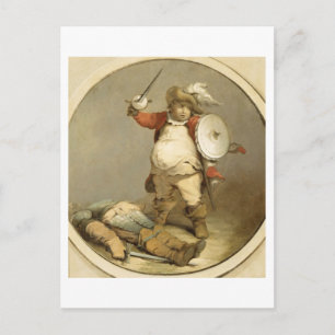 Falstaff with the Body of Hotspur, c.1786 (oil on Postcard