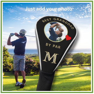 Fam Photo Best Granddad Heart Custom Monogram  Golf Head Cover