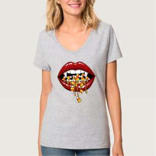 Famale Vampire Eating  Candy T-Shirt