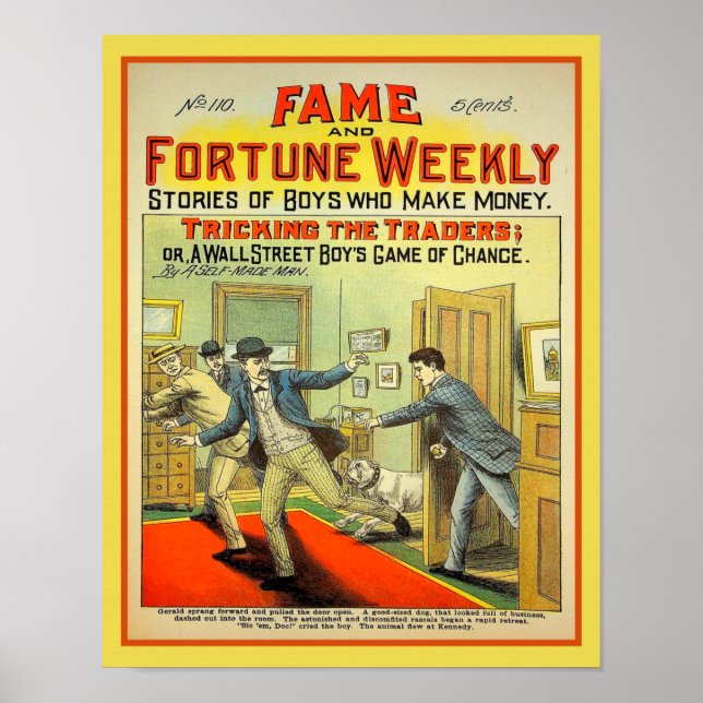 Fame and Fortune Weekly 1907 Dime Novel Poster (Front)