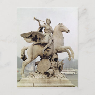 Fame Riding Pegasus  1699-1702 Postcard