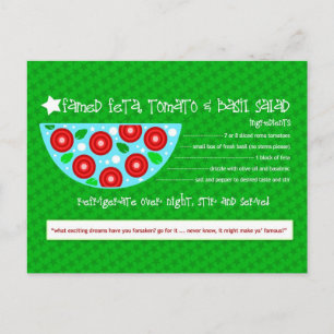 FAMED FETA TOMATO BASIL SALAD POSTCARD