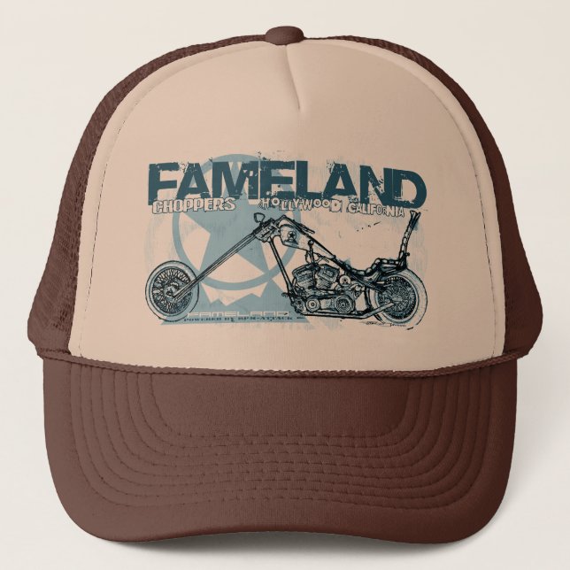 fameland choppers hollywood trucker hat (Front)