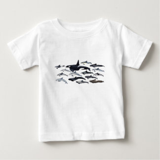 Familia de los delfines: orcas, delfines, marsopas baby T-Shirt