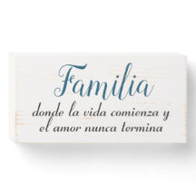 Familia Sign - Spanish Quote