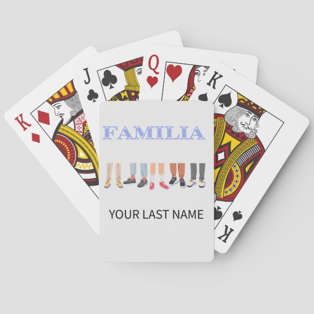 Familia welcome watch playing cards (Back)