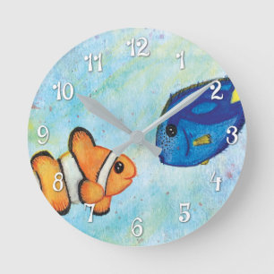Familiar Faces Round Clock