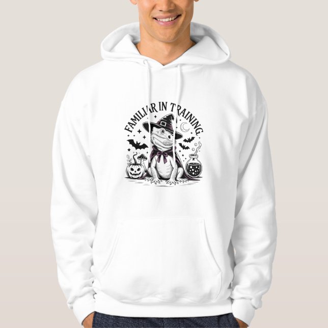 Familiar In Training Lizard Halloween Art Hoodie (Front)