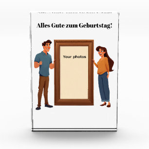 Familienrahmen – Mama & Papa halten dein Bild Photo Block