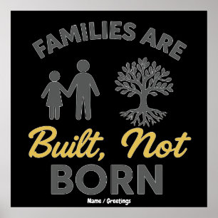 Families Are Built, Not Born Adoption Awareness  Poster