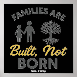 Families Are Built, Not Born Adoption Awareness  Poster