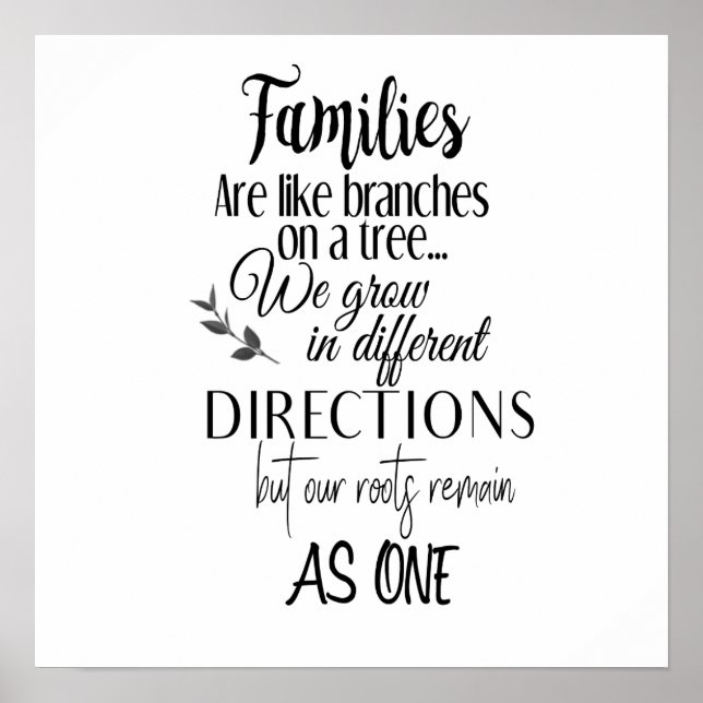Families are like branches... poster (Front)