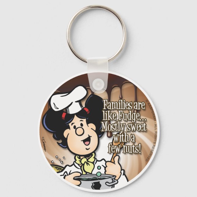 Families Are Like Fudge Key Ring (Front)