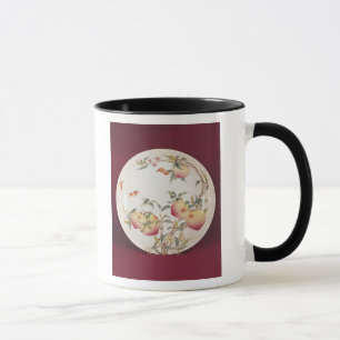 Famille rose plate decorated mug