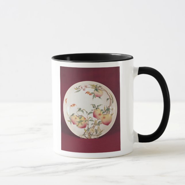 Famille rose plate decorated mug (Right)