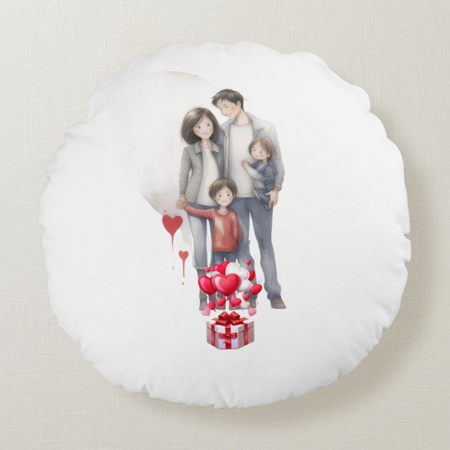 Familly  round cushion (Front)