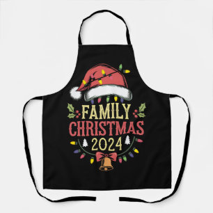 Family 2024 Christmas Matching Outfits Team Santa  Apron