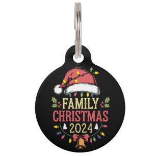 Family 2024 Christmas Matching Outfits Team Santa Pet Tag
