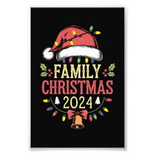 Family 2024 Christmas Matching Outfits Team Santa  Photo Print