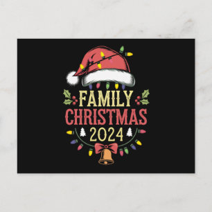 Family 2024 Christmas Matching Outfits Team Santa  Postcard
