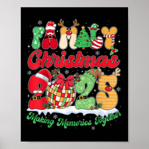 Family 2025 Christmas Team Santa Elf Squad Matchin Poster