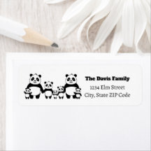Family 2 Parents 5 Kids Return Address Labels
